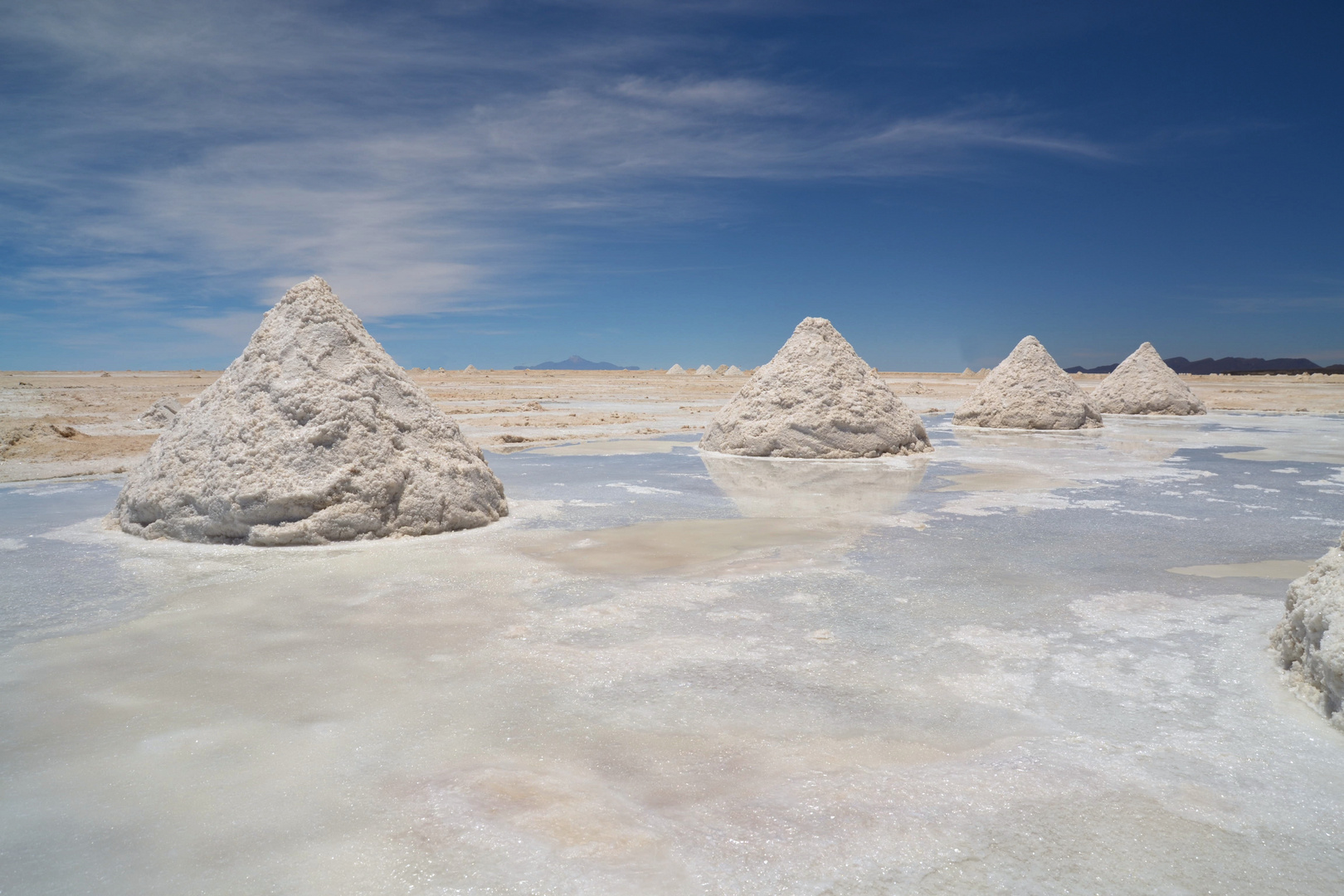 Salzhaufen in der Salzwüste Uyuni