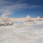 Salzhaufen in der Salzwüste Uyuni