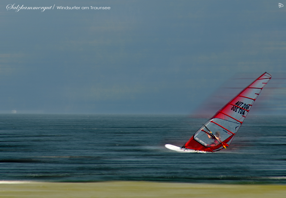 Salzkammergut - Windsurfer in Ebensee am Traunsee