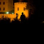 Salzländer Nachtfotografierer beim Warten auf das Ende der Belichtungszeit