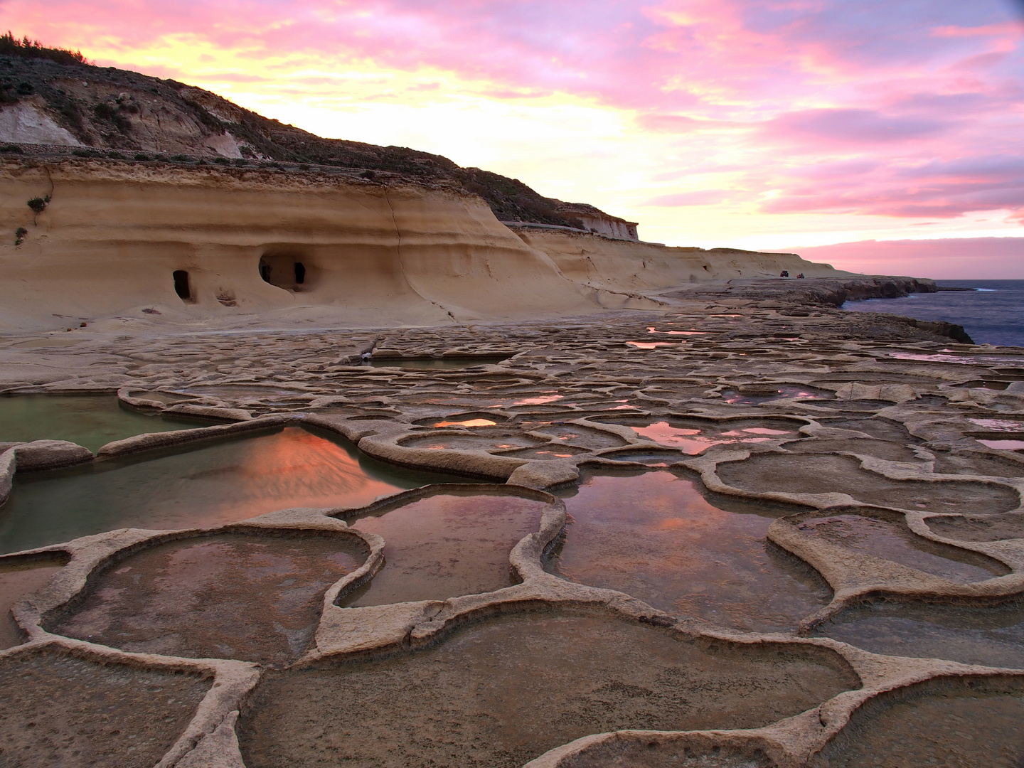 Salzpfannen bei Marsalforn auf Gozo