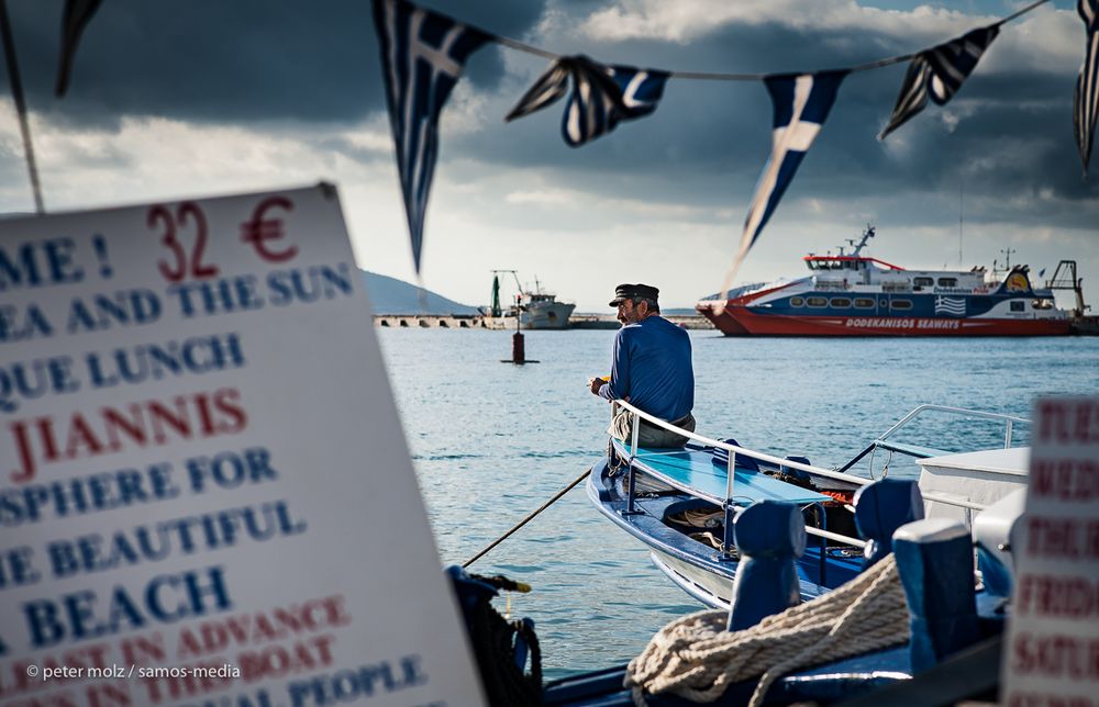 Samos - Pythagorio Harbor with Captain Gerasimos