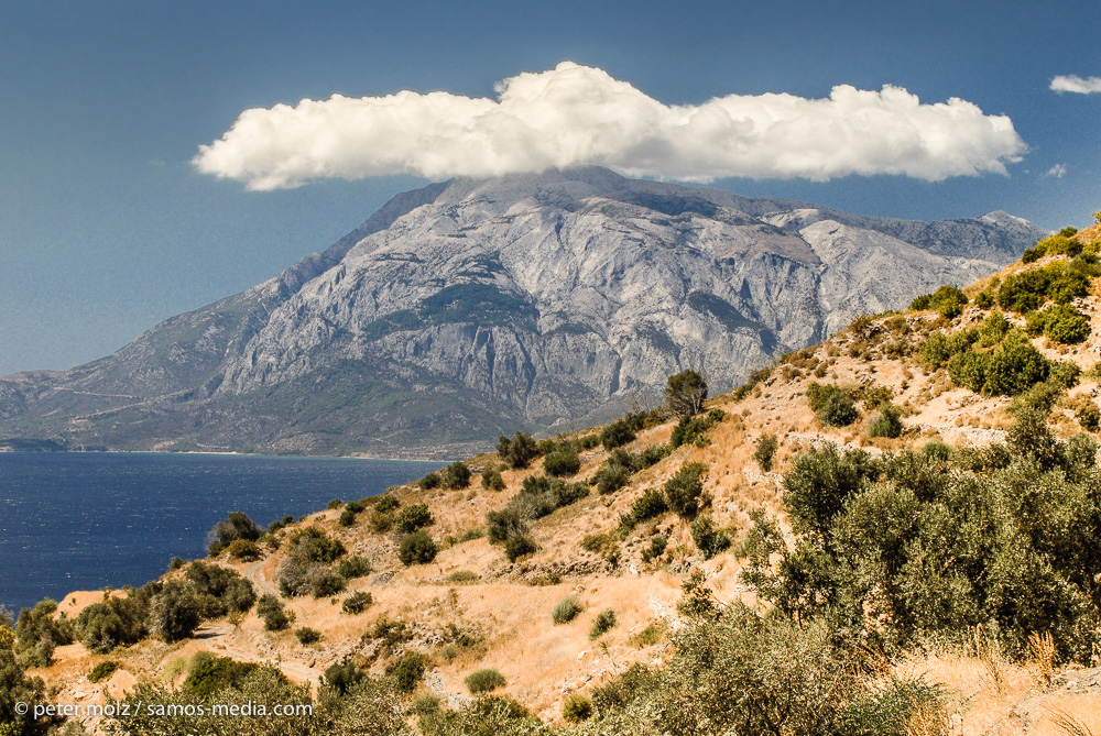 Samos/Greece - Kerkis mountain with white cloud