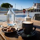 Samos/Griechenland - Kaffee an der Uferpromenade von Vathy