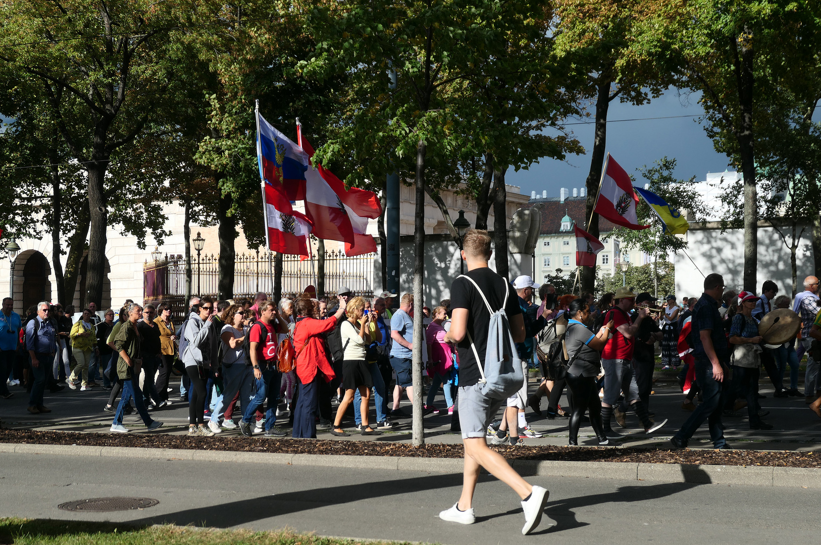 Samstägliche Idiotendemo in Wiens Innenstadt