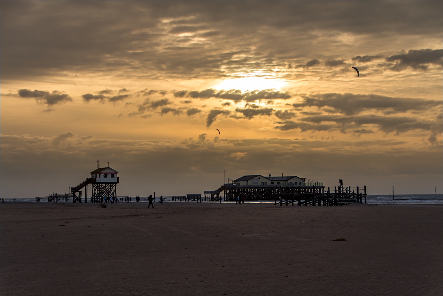 Samstäglicher Sonnenuntergang in St.Peter Ording