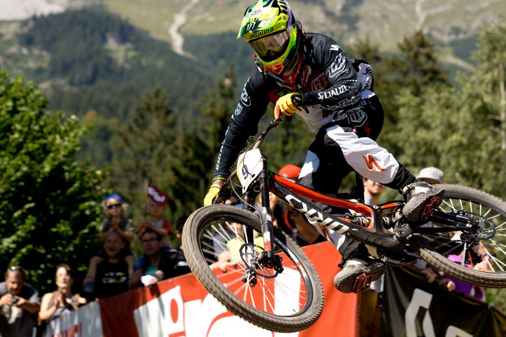 Samuel Hill auf seinem Bestzeitritt beim Nordkette Downhill.Pro