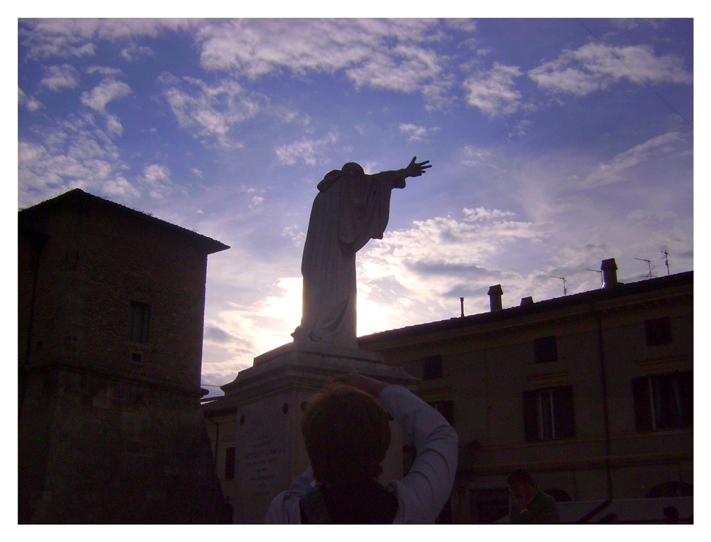 San Benedetto da Norcia in controluce