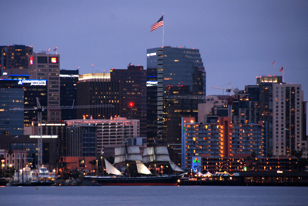 San Diego Blue Hour Skyline