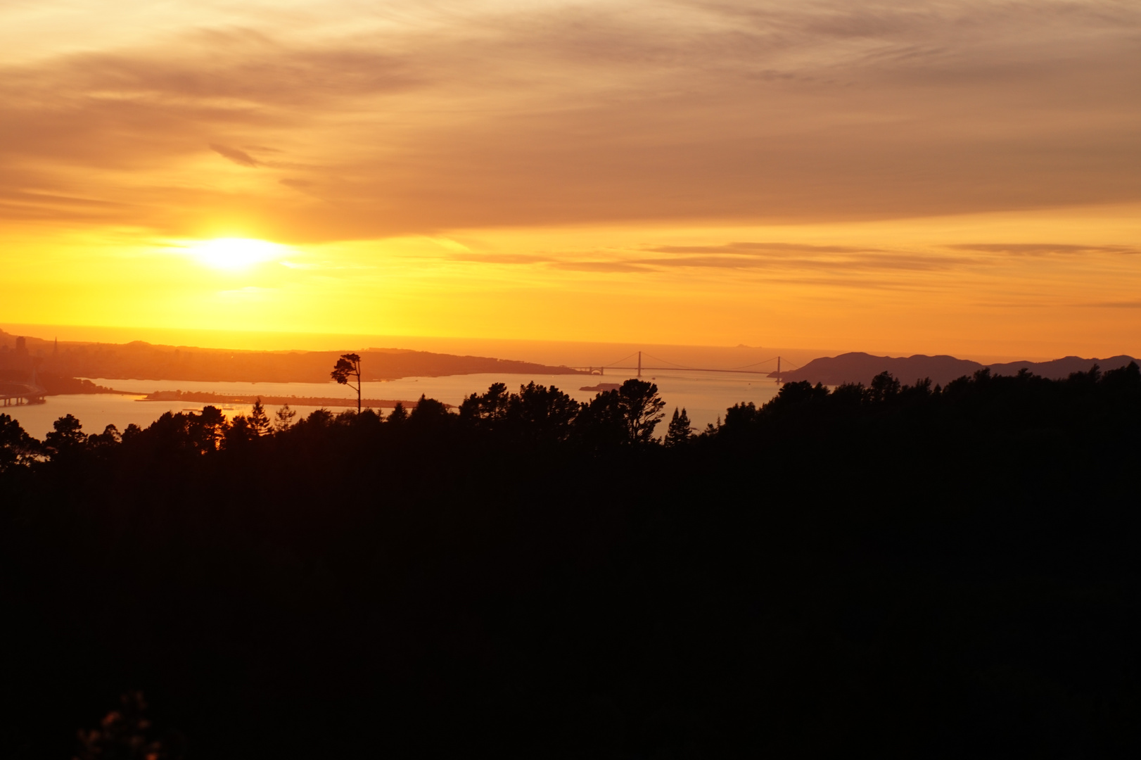 San Francisco bay at sunset 