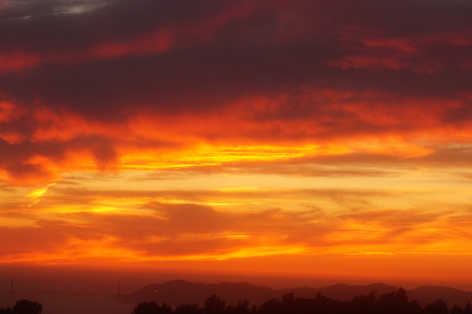 San Francisco bay at sunset