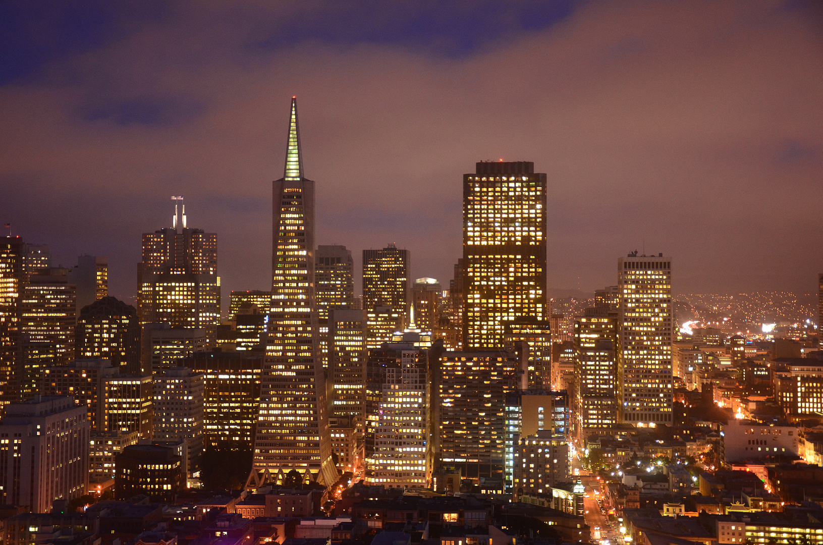 San Francisco Bei Nacht Foto Bild North America United States Nachtaufnahme Bilder Auf Fotocommunity