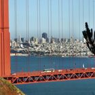 San Francisco framed by Golden Gate Bridge