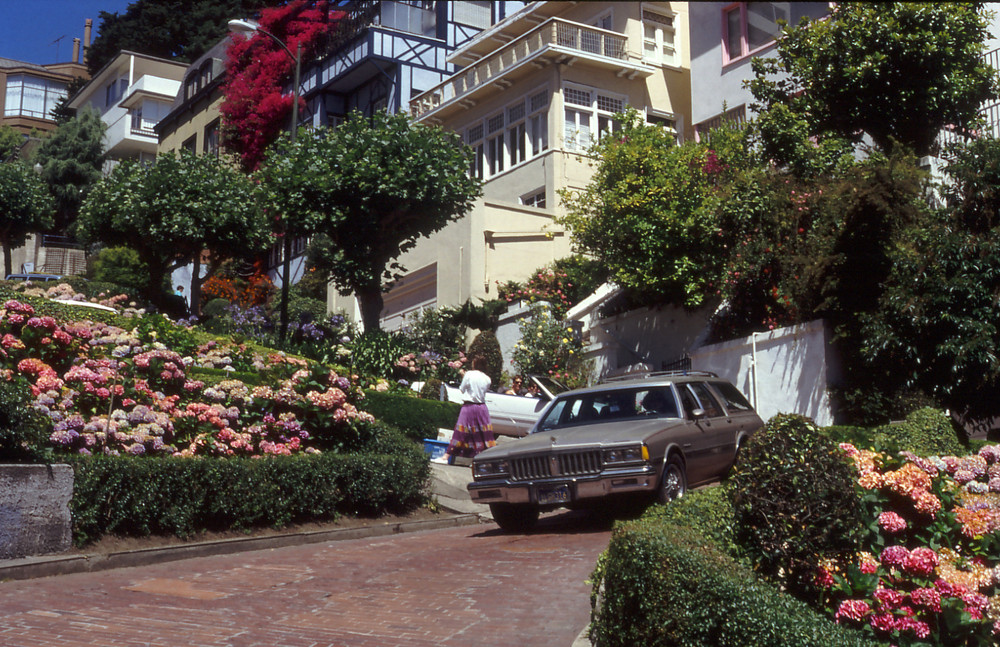 San Francisco-Lombard Street, die "krummste Straße der Welt"