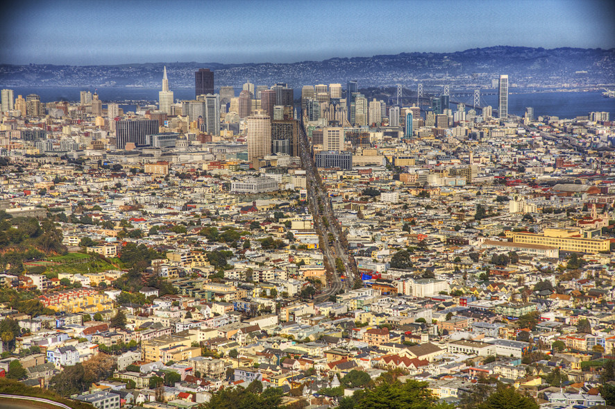 san francisco, market street hdr