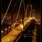 San Francisco-Oakland Bay Bridge by Night