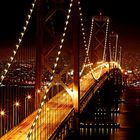 San Francisco-Oakland Bay Bridge by Night