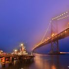 San Francisco - Oakland Bay Bridge im Nebel
