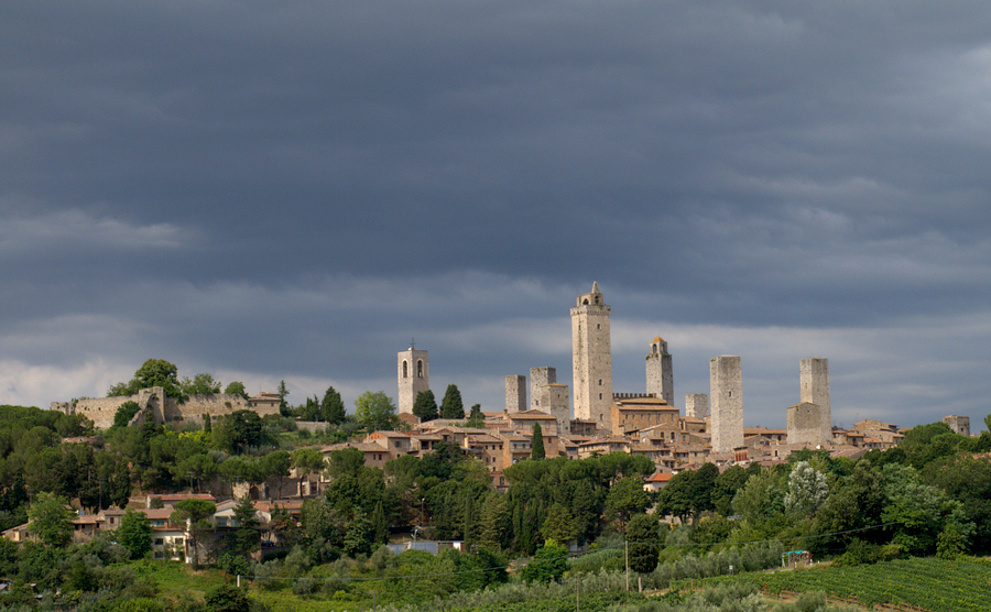 San Gimignano im Abendlicht