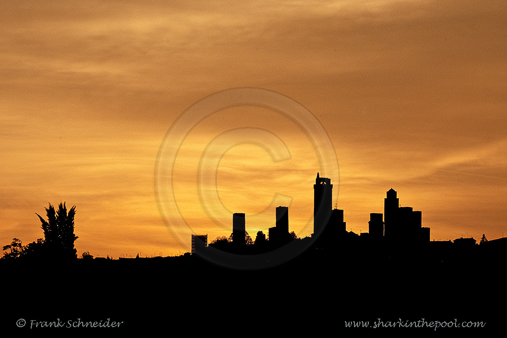 San Gimignano, tramonto