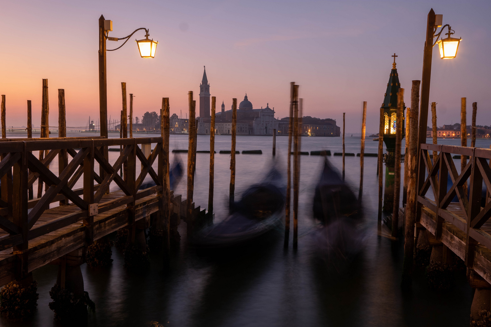 San Giorgio Maggiore von der Piazetta di San Marco Venedig