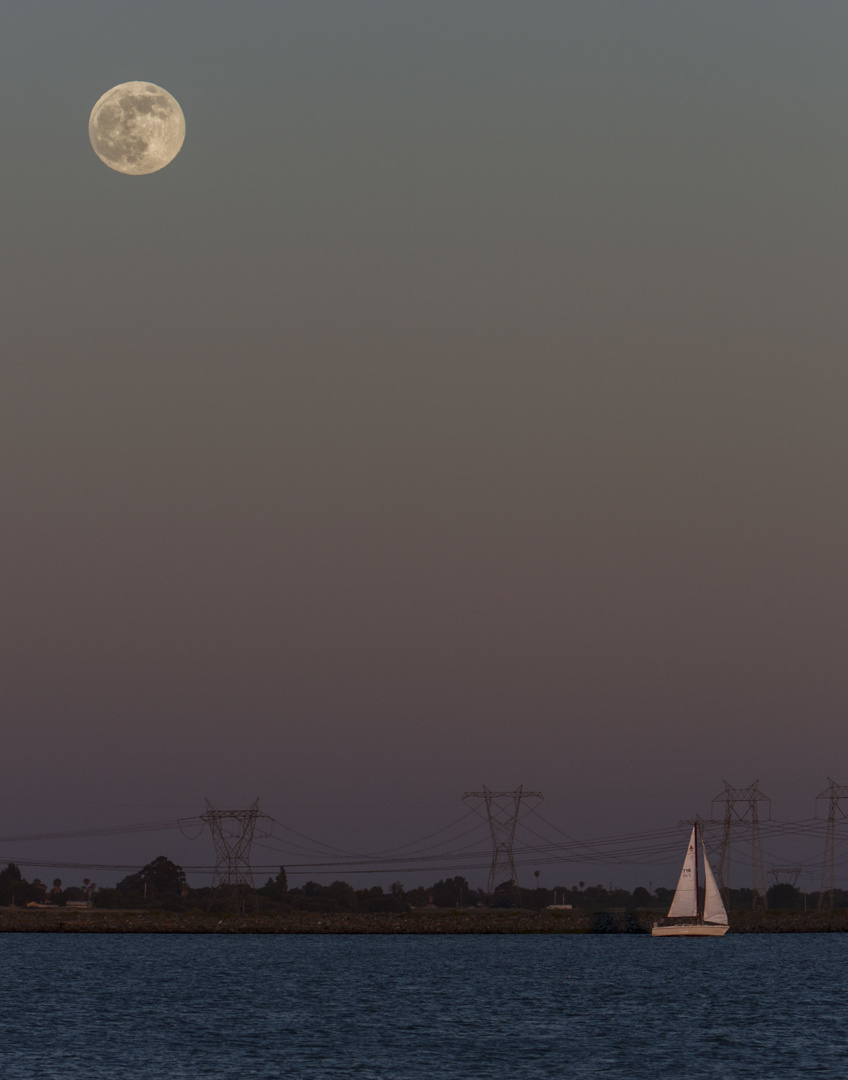 San Joaquin River am Abend