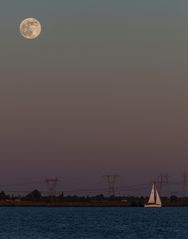 San Joaquin River am Abend