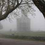 San Michele de Murato im Nebel