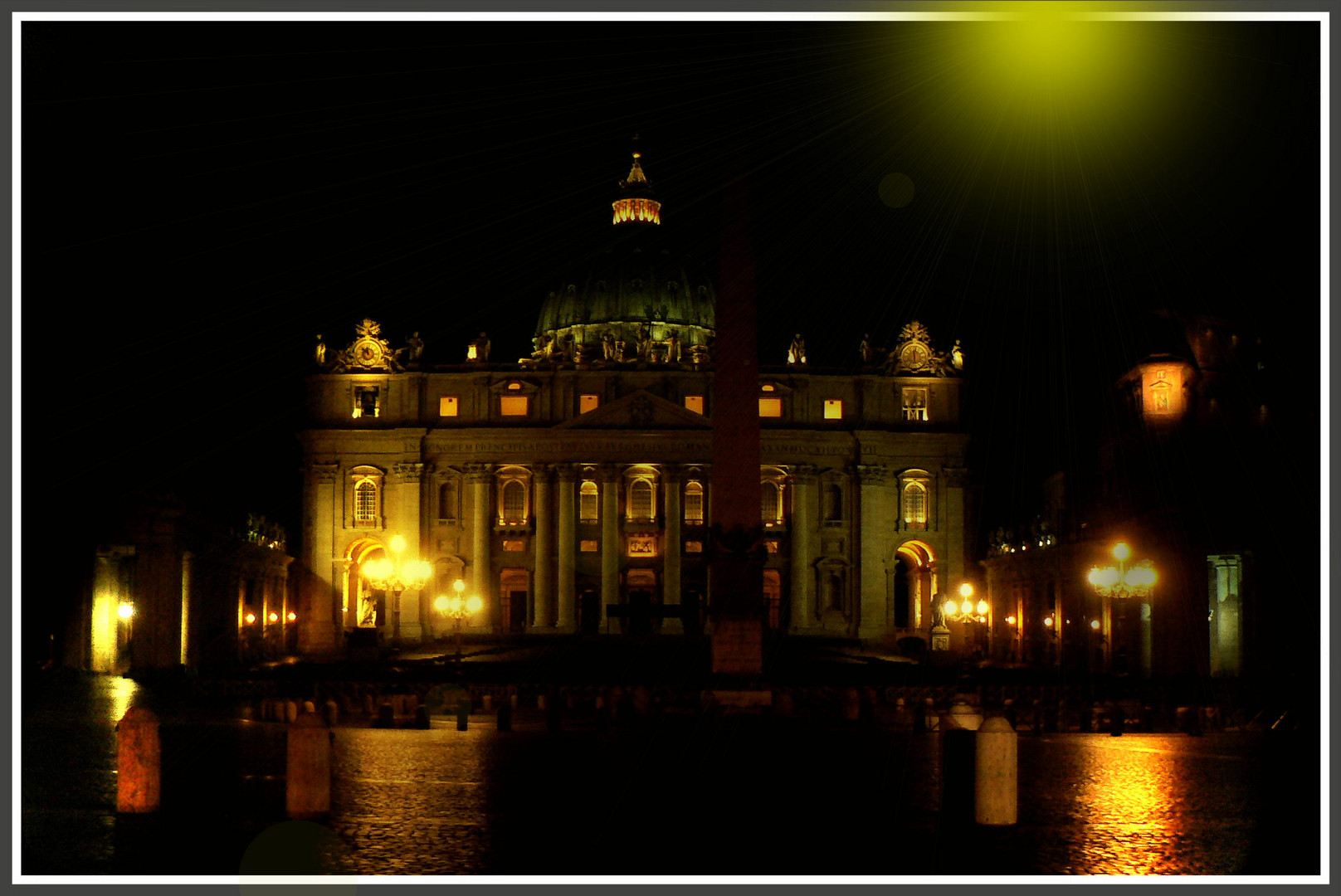 San Pietro by night