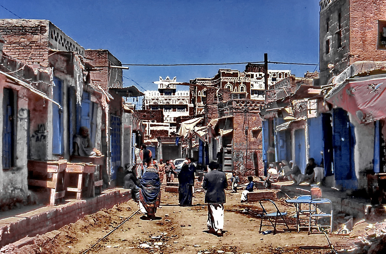 Sana'a: Straßencafe