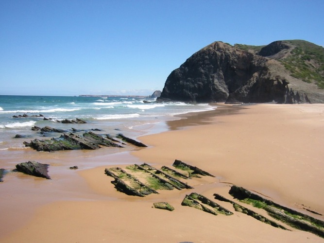 Sand and cliffs