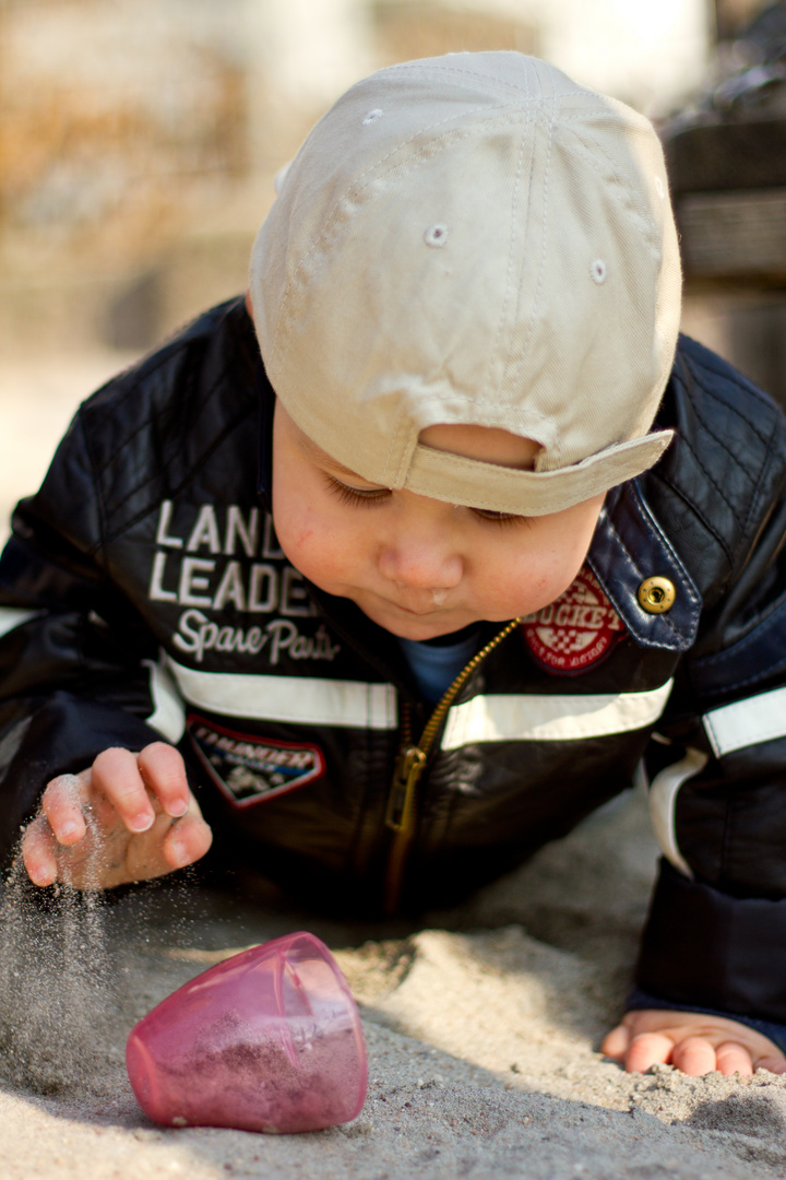 Sand auf dem Spielplatz