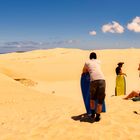 Sand dune surfing