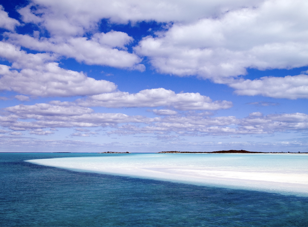 Sandbank bei Little Exuma, Bahamas 3