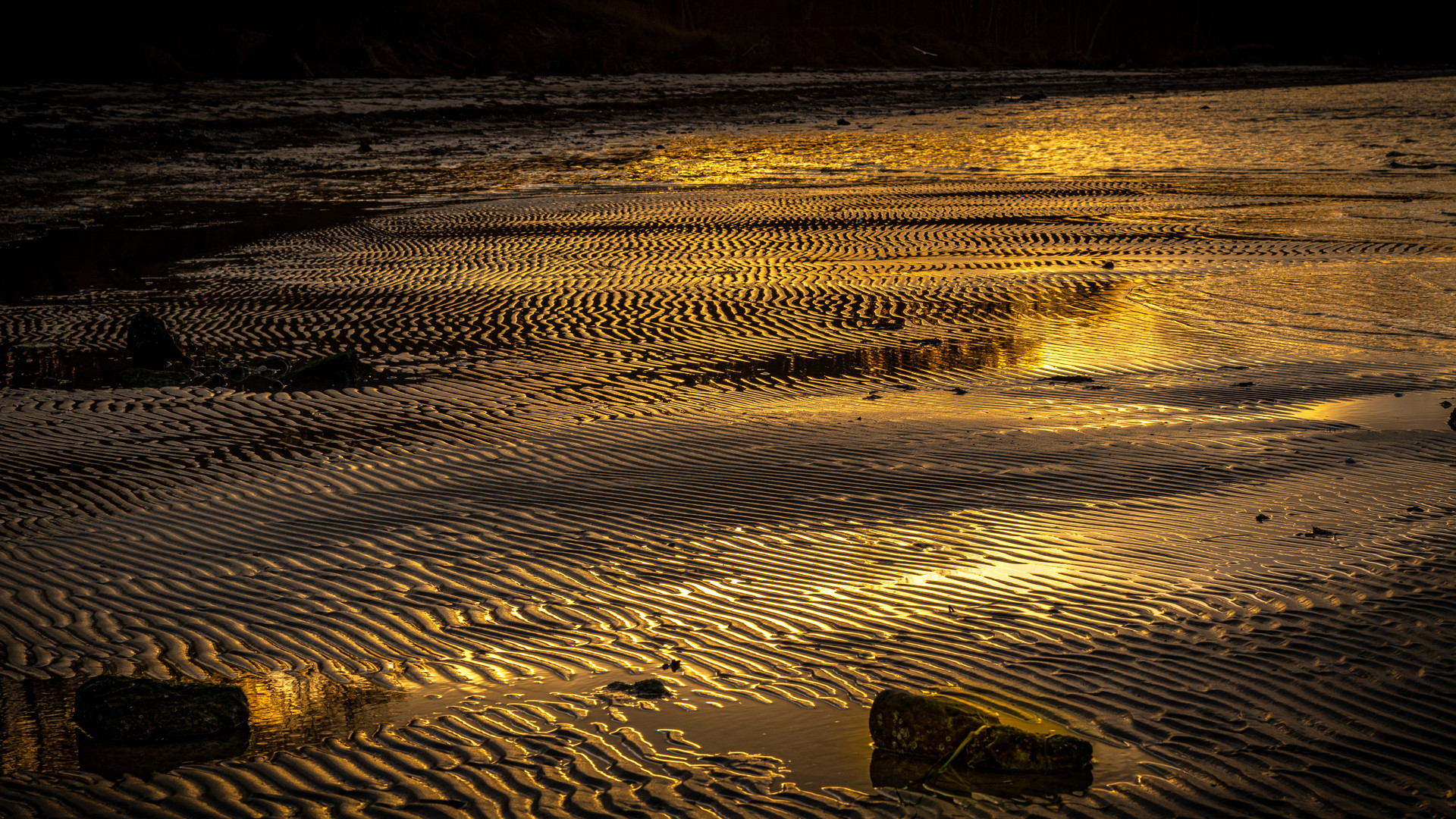 Sandbank in der Abendsonne