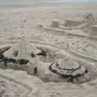 Sandburg am Strand von Sylt