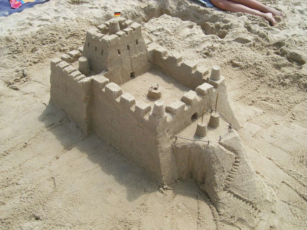 Sandburg Foto & Bild landschaft, meer & strand, strandmakros Bilder