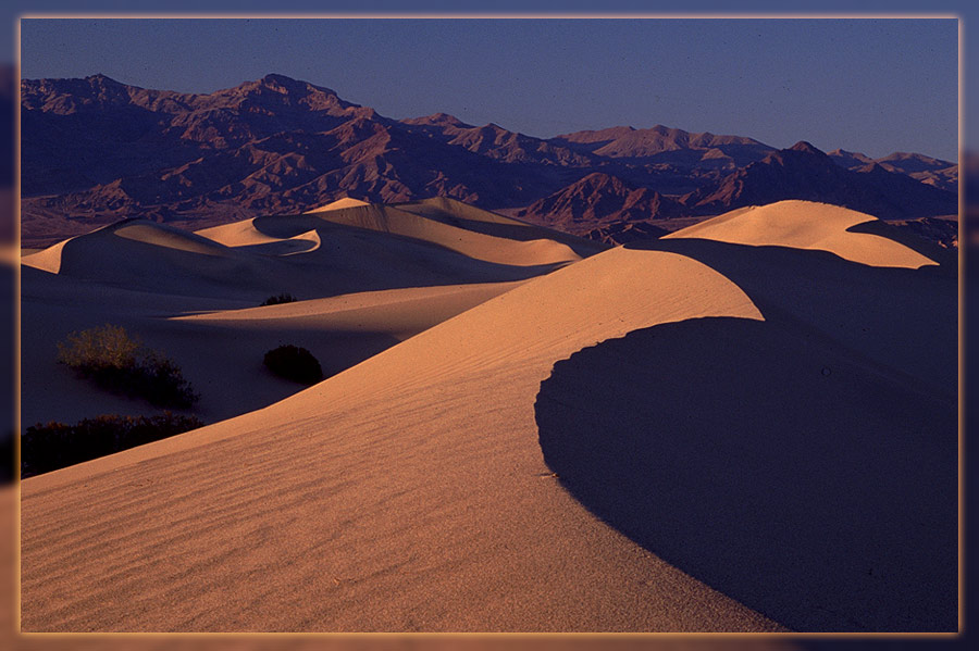 Sanddünen bei Sonnenuntergang