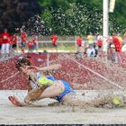 Sanddusche für die Fotografen ;-) Weitsprung