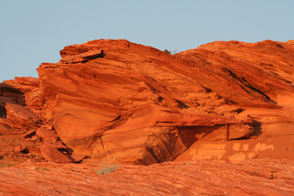 Sandgesteins in der Abendsonne