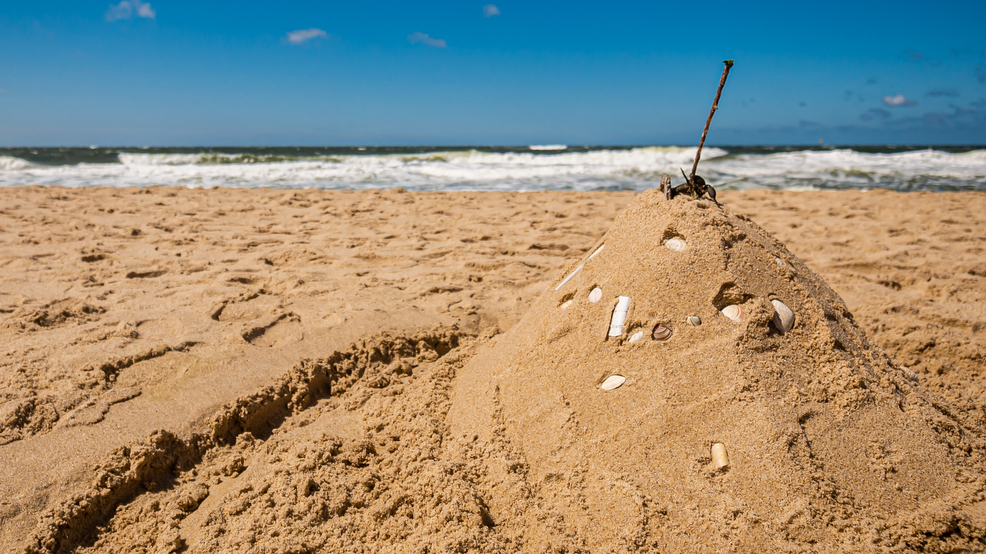 Sandhügel am Meer