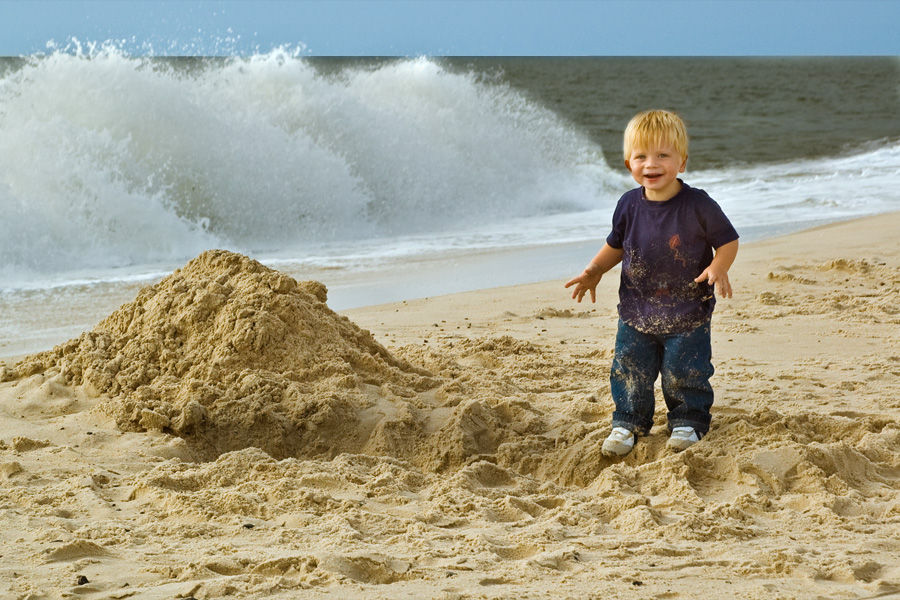 Sandkasten mit Wasseranschluß