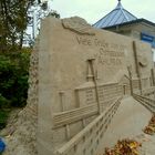 Sandkunstwerk an der Seebrücke in Ahlbeck