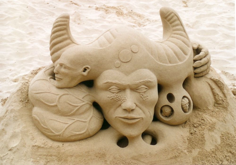 Sandskulptur auf Fuerteventura
