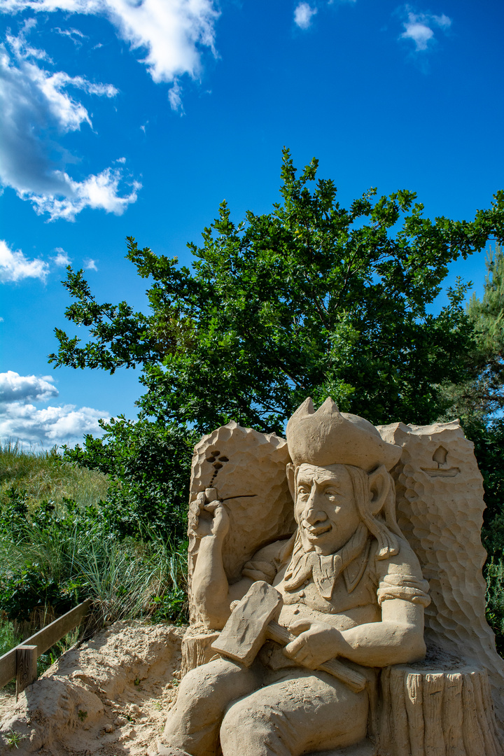 Sandskulptur auf Usedom
