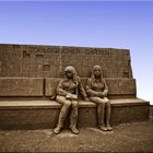 Sandskulptur "Die Kinder vom Bahnhof Zoo" (Christiane F.)