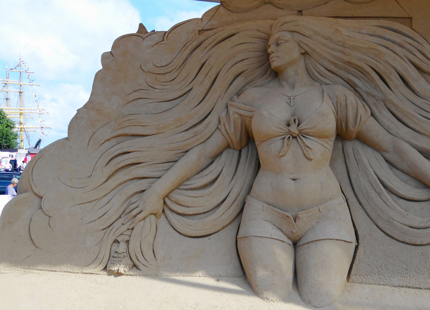 Sandskulptur "Meerjungfrau"