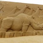 Sandskulptur "Nashorn"