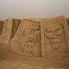 Sandskulptur "Vom Winde verweht" (Margaret Mitchell) & "Lolita" (Vladimir Nabokov)