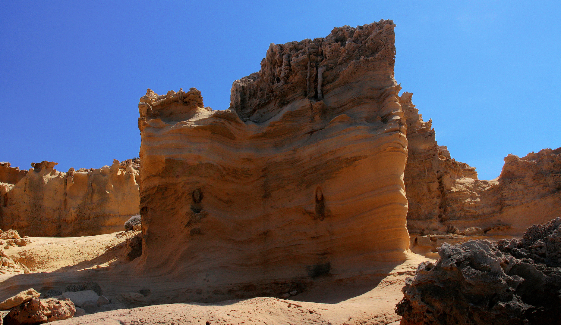 Sandsteinbastion an Pedrera - Formentera